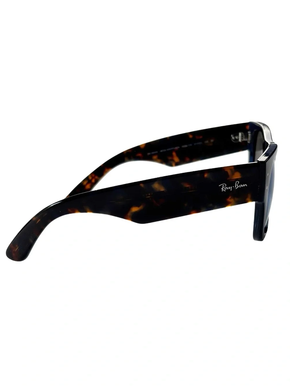 Ray-Ban Mega Wayfarer transparent dark blue w/ blue mirror lenses RB0840S |51.21